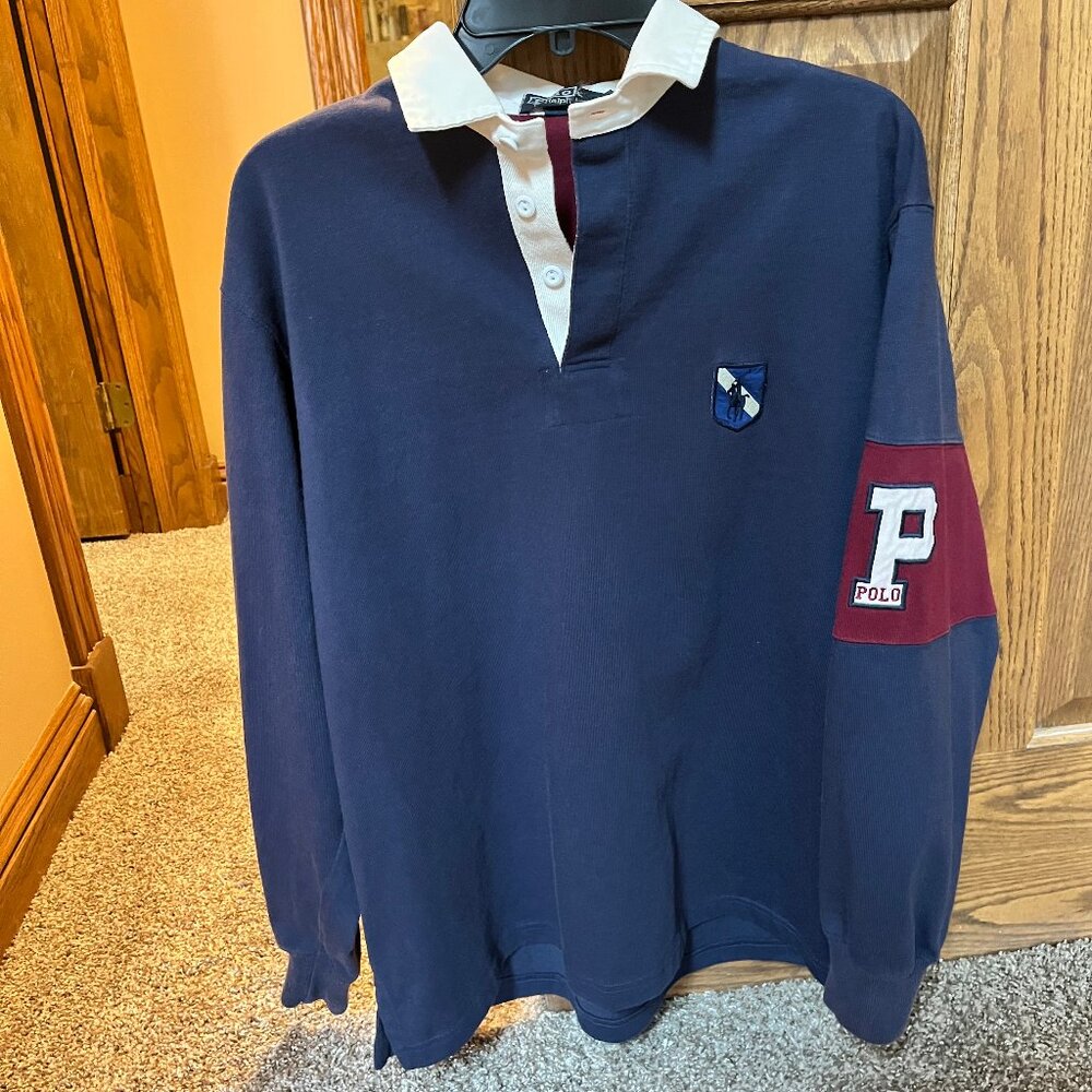 Vintage 90's Polo Ralph Lauren Rugby Shirt Size M